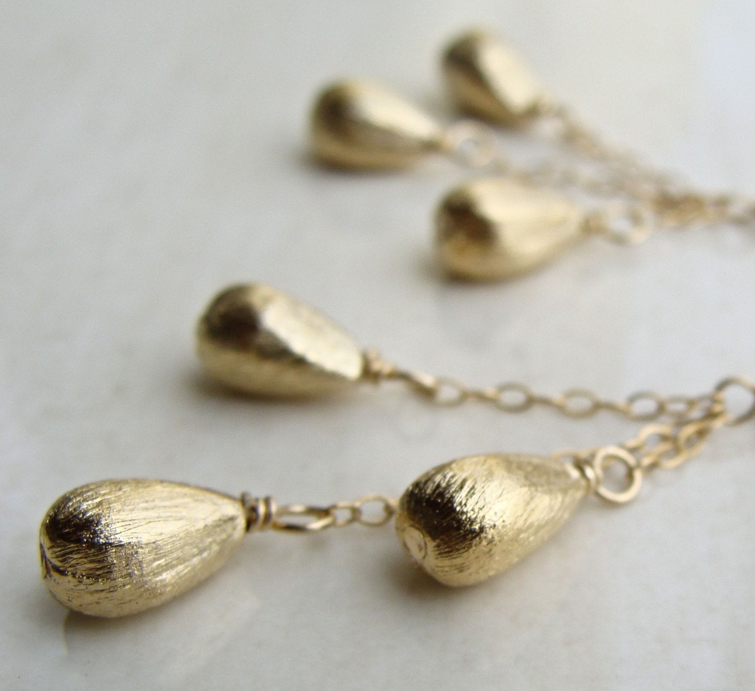 Edisto Earrings with Gold Drops