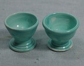 pair of aqua egg cups- made to order