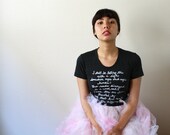 Robert Frost Poem. MEDIUM Women's American Apparel Tri Blend in Black- The Road Not Taken