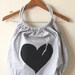 Cotton Bag LA-Z Girl "Heartbreaker" with a side pocket in Silver