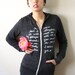 Mr. Darcy Proposal/Pride and Prejudice. LARGE Zip Hoodie in Eco Black