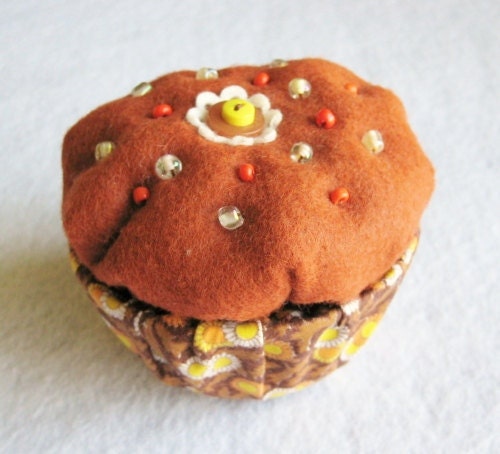Decorated Trinket Box, Felt Chocolate Cupcake