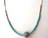 Modern beaded necklace.