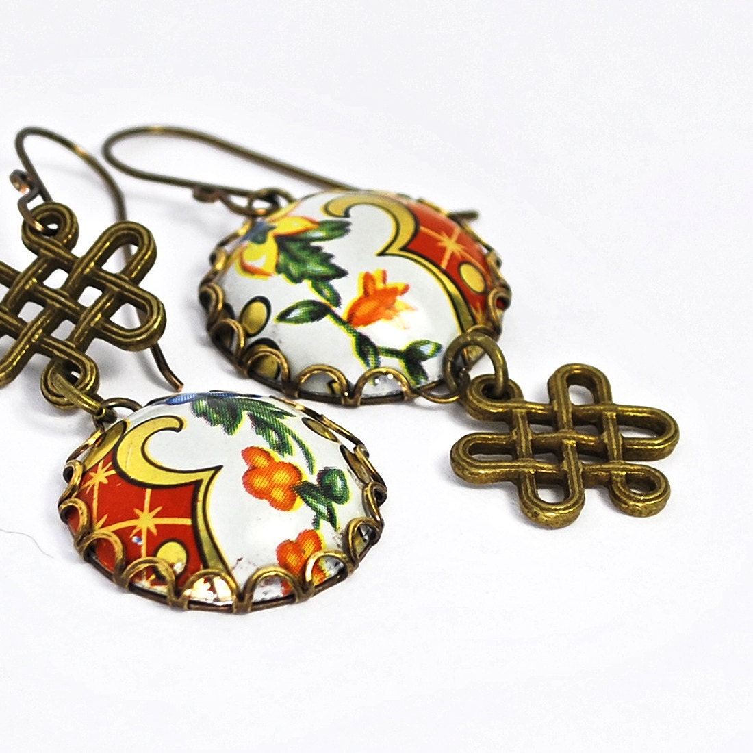 Earrings from Vintage Tin Recycled