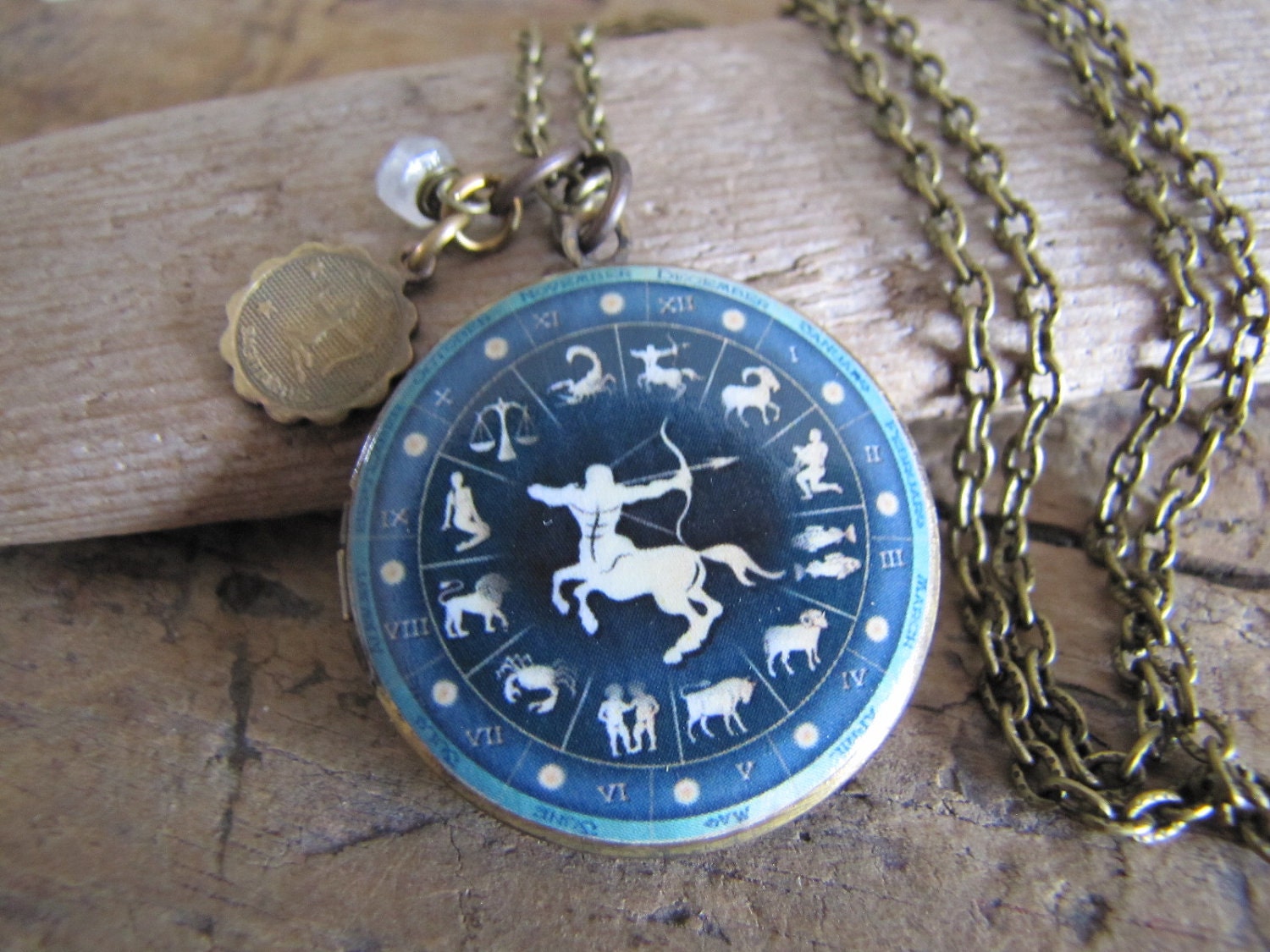 Sagittarius Locket, Zodiac Jewelry, Sagittarius Necklace