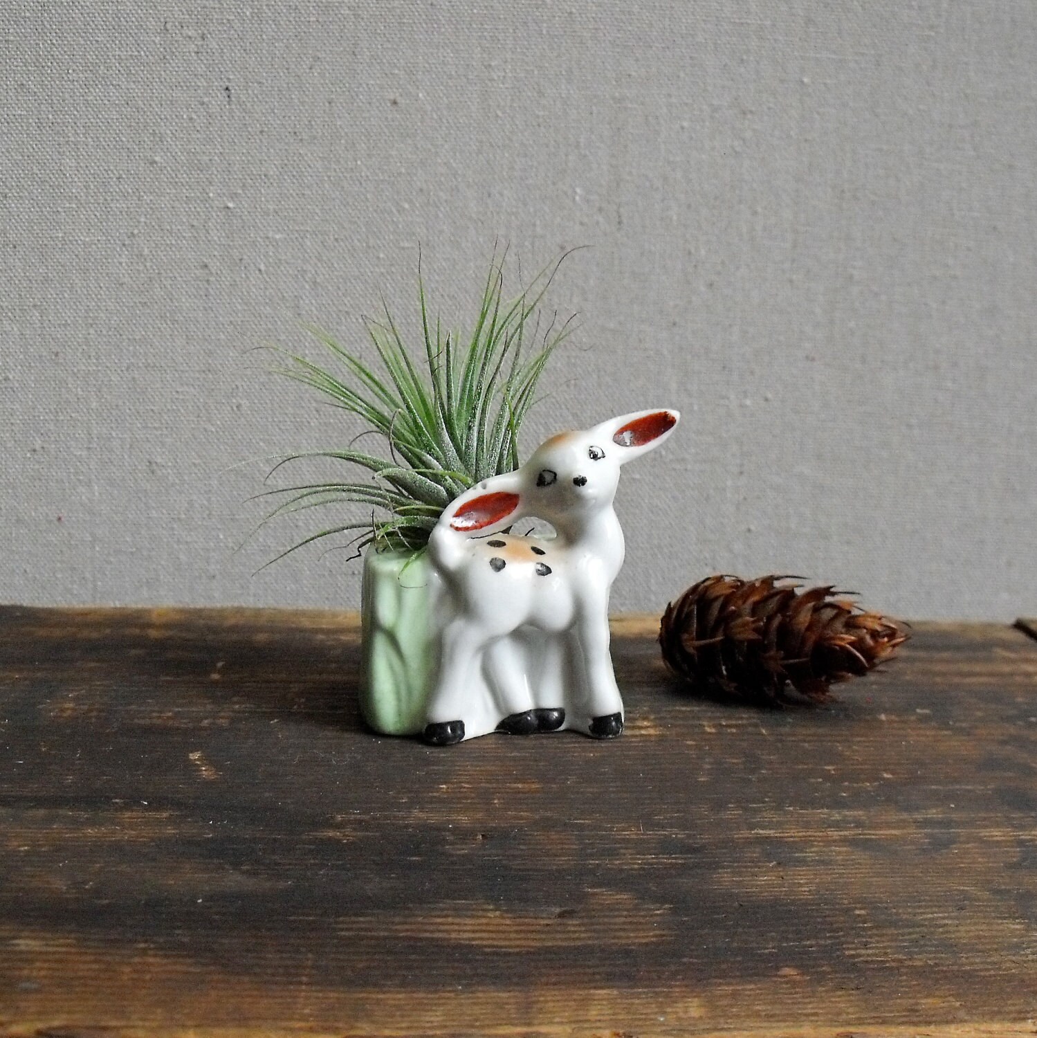 Vintage Deer Planter Vase from Japan