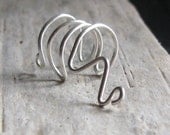 Sterling Silver Zig Zag Ear Cuff  Unpierced Cartilage Earring Non-pierced Earcuff