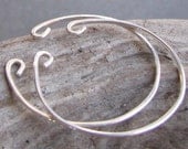 Non pierced hoop earrings sterling silver