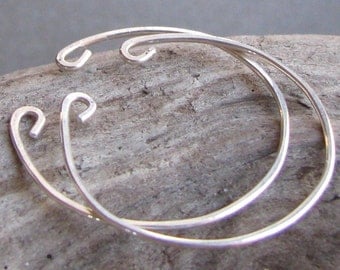 Non pierced hoop earrings sterling silver