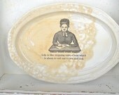 Shabby Chic Wall Decor Humor Quote Cottage Farmhouse White & Cream Home Decor