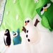 Holiday Tree Skirt - Twinkle Trees - Lime Green Retro Trees - Penguin Owl Snowman
