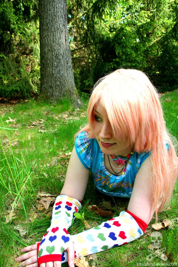 retro 70s Sweater Hearts - smarmyclothes 80s kawaii