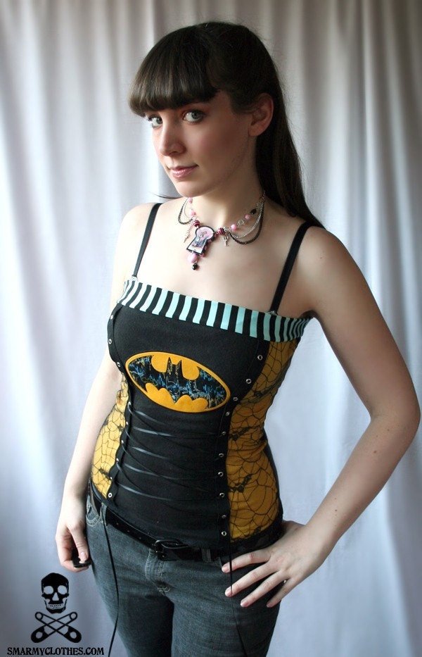 custom corset bustier top - made from YOUR shirt - smarmyclothes diy upcycled