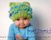 KNITTING KIT - Customize your Baby Girl or Boy Hat Chunky Newborn Toddler Photo Prop Sweet Dreams - Your pick the colors