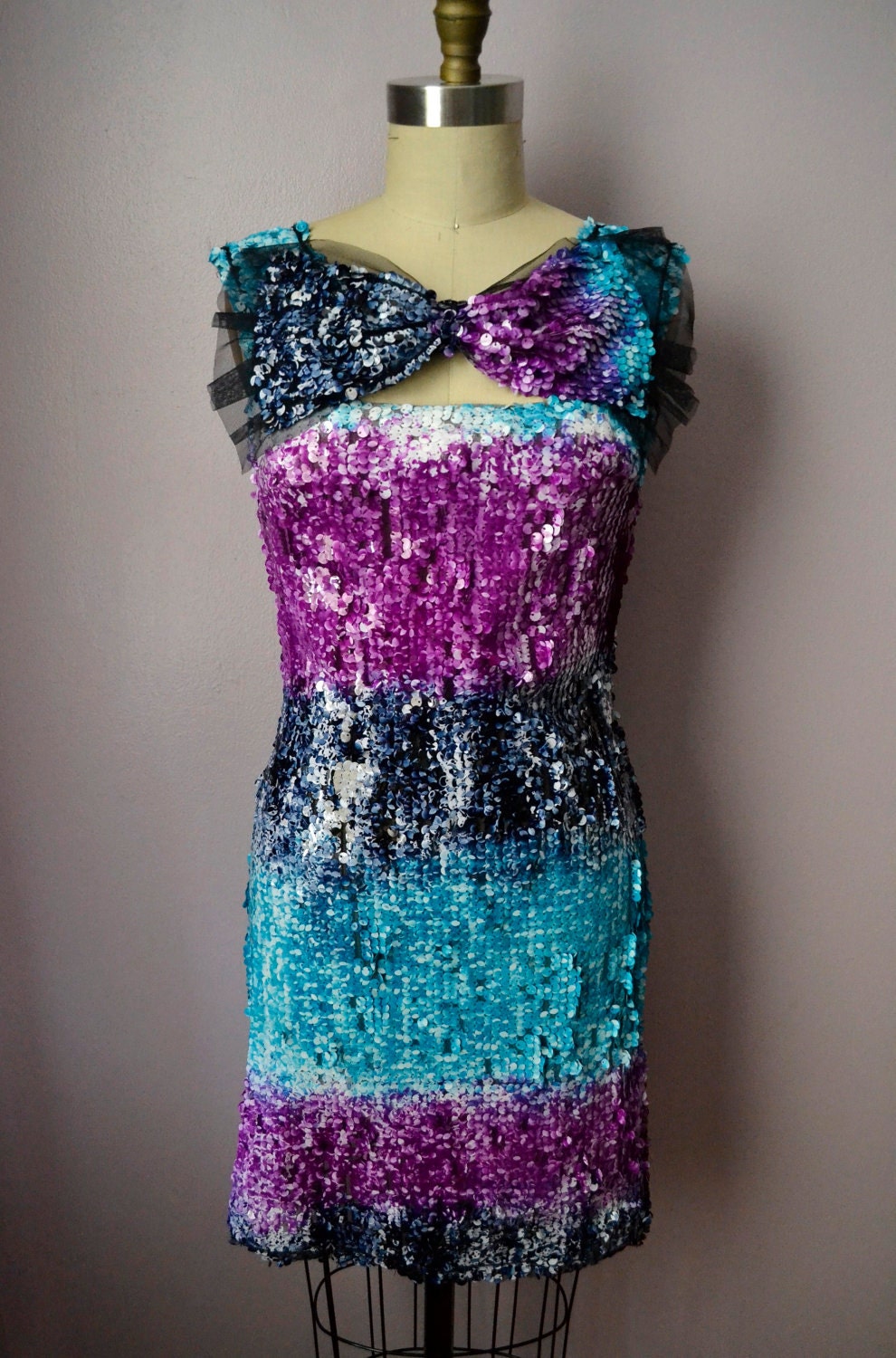 Water Color Dye Sequin Melissa Dress