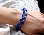 Sapphire Bracelet . Royal Blue Bracelet . Blue Wedding Jewelry . September Birthday - Mazarine Collection