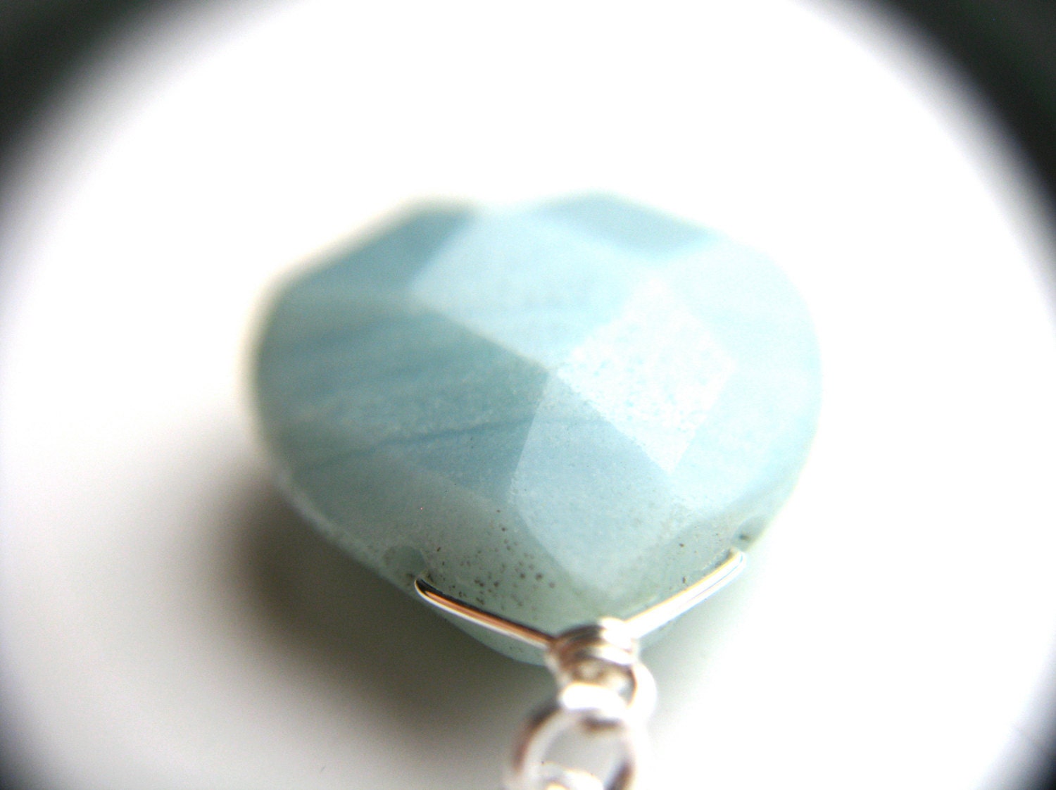 Baby Blue Necklace . Boho Wedding . Large Stone Necklace . Blue Amazonite Necklace . Blue Bridesmaid Sets - Antigua Collection