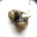Brown Rock Teardrop Wire Wrapped Earrings . Sterling Silver . Earthy Minimalist . Desert Sand . Small Dangle - Clay Collection