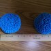 Crocheted Nylon Netting Double Scrubbies French Blue Scrubber Set of Two