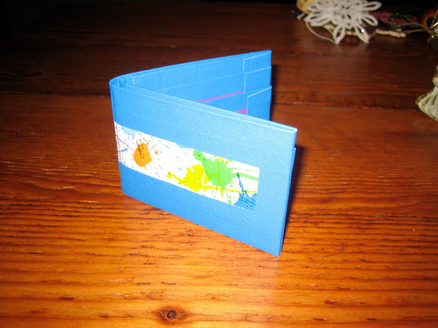 Duct tape wallet--enhanced with gaffer tape and paintball splatters