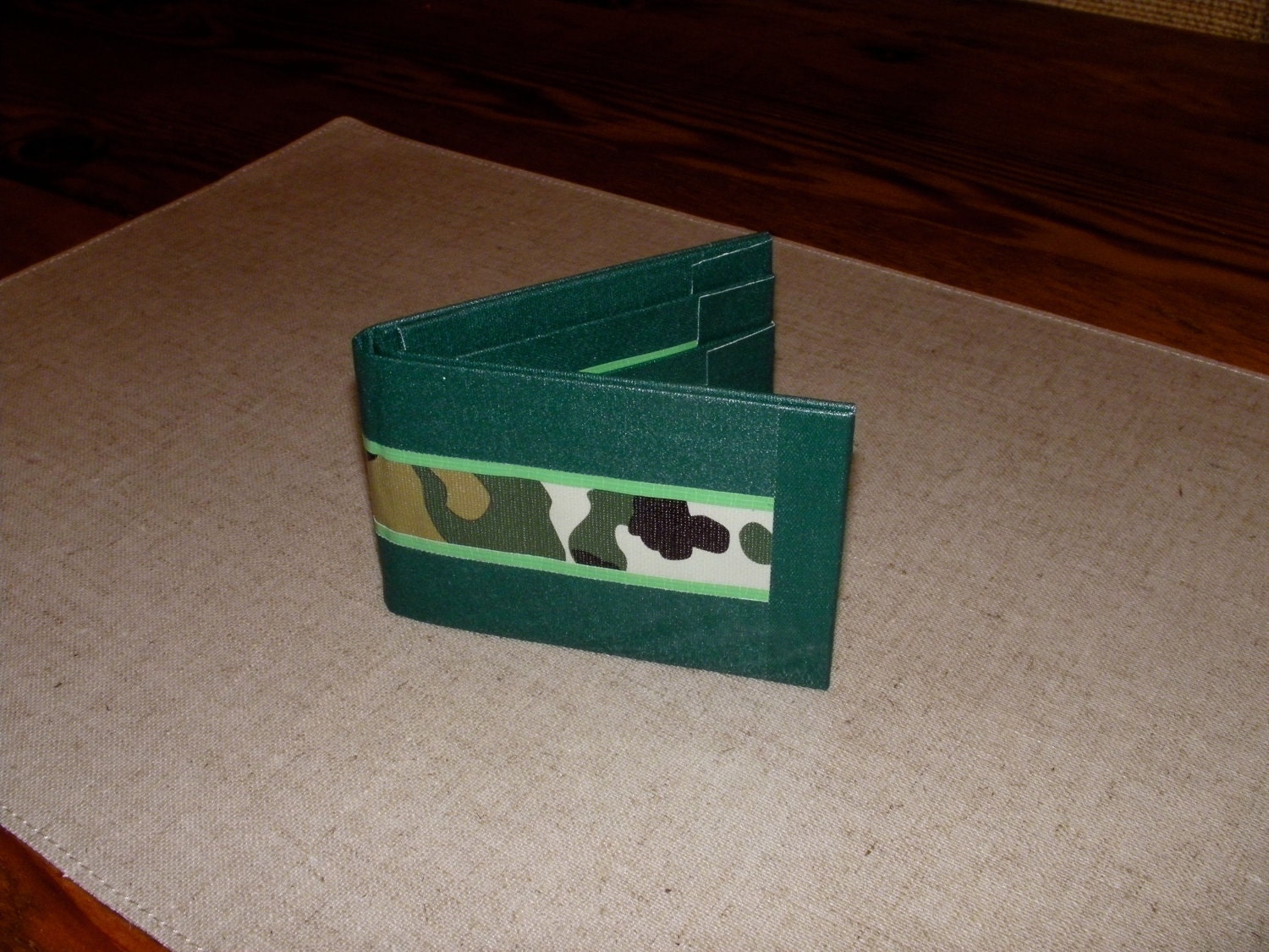 Camoflage Duct tape wallet born again hard with gaffer tape