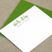personalized couple stationery - set of 10 flat notes stationary - bicycle together