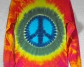 Peace Sign Tie Dye Toddler and Youth Long Sleeve T Shirts