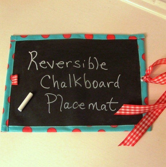 Chalkydoodles Chalky Spot (tm) Roll-Up Chalk Mat - Aqua Dot - PREORDER