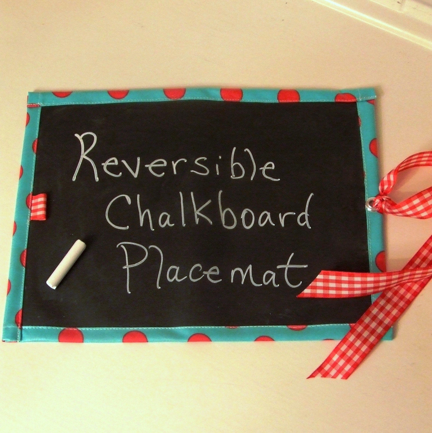 Chalkydoodles Chalky Spot (tm) Roll-Up Chalk Mat - Aqua Dot - PREORDER