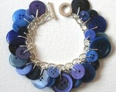 Button Bracelet Rainbow Of Dark Blues