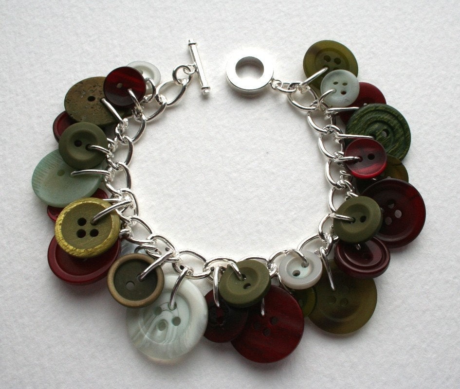 Garden Of Earthly Delights Button Charm Bracelet