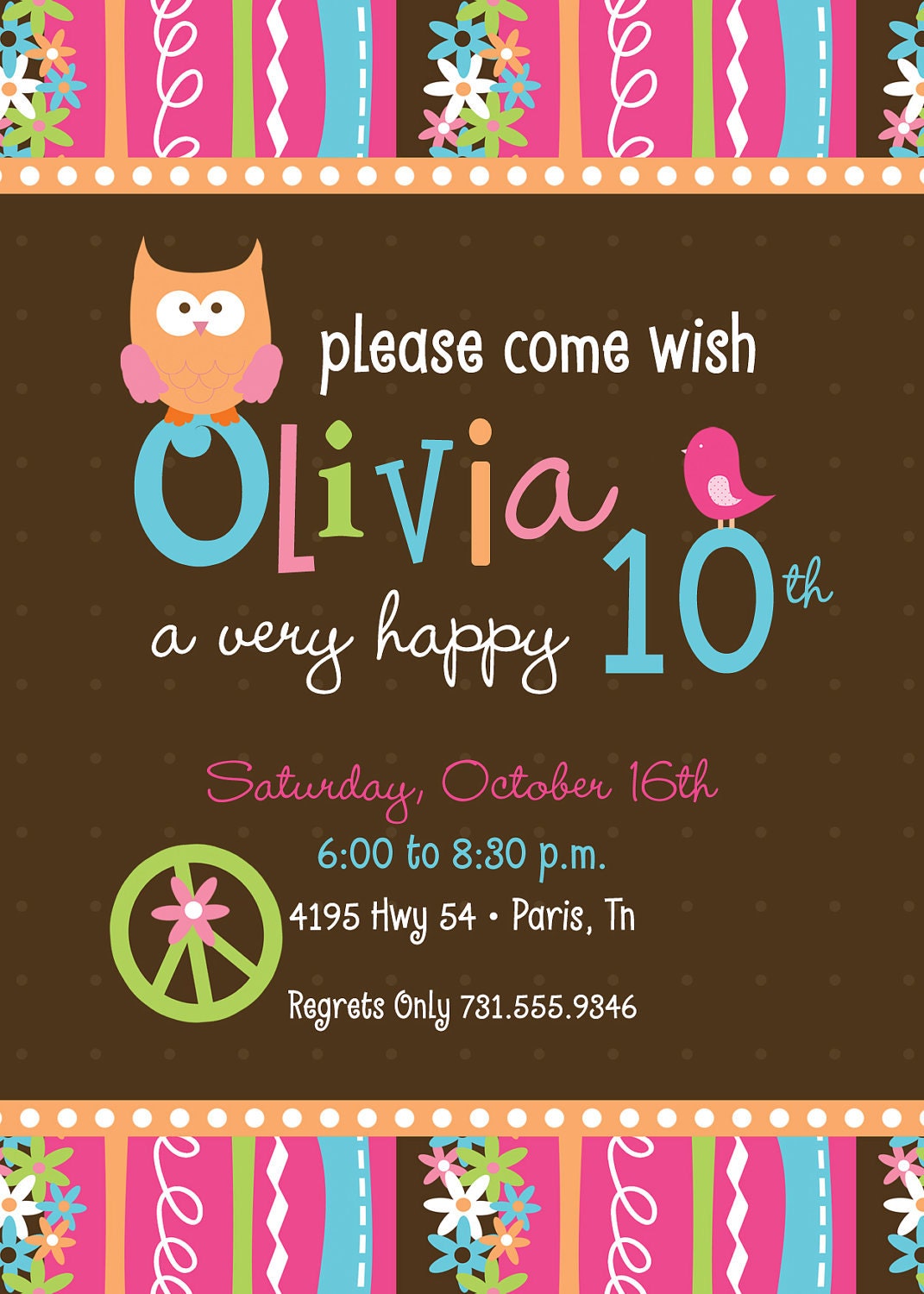 Hippie Party Invitation