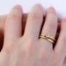 Engagement Ring Set - Twig Design - Diamond Solitaire Ring and Wedding Band in Yellow Gold