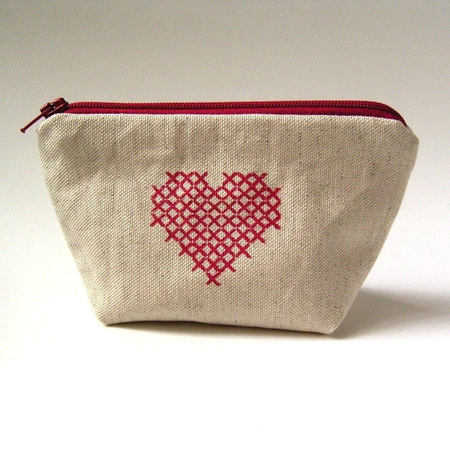 Zip purse - Red Heart