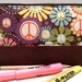 Pencil Case/ Zippered Pouch Back-to-school in Floral Peace