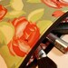 Tangerine Floral Makeup Bag/Zippered Pouch Padded Flat-bottomed