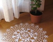 white doily vintage style