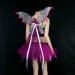 Hot Pink UV Zebra Fairy Costume with Wings adult large--- ready to ship