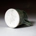 Ceramic Coffee Mug Handmade Porcelain Cup: Green with Flowers
