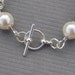 Bridal Ivory Pearl and Rhinestone Bracelet, Sparkling Wedding Jewelry, Bling Bracelet, Bridesmaid Jewelry