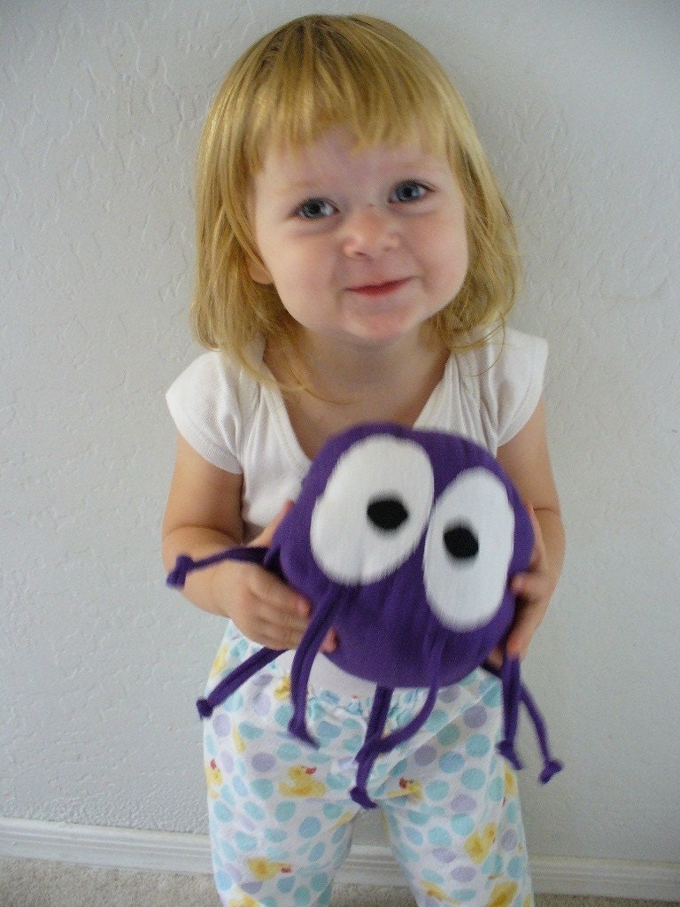 Stuffed Animal Baby Ball Toy - Ringo the Purple Octopus - ZadyCreature