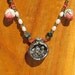 Beaded Pomegranate Faerie Necklace -- Handmade Fantasy Jewelry