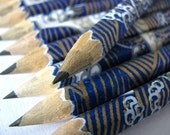 mini washi-wrapped japanese pencils - set of 10 - tsunami