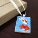 koi fish washi pendant necklace on ribbon - medium - joyful koi