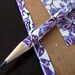 LIMITED EDITION journal made from recycled materials and japanese paper - notebook and pencil set - vibrant lotus (purple)