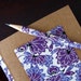 LIMITED EDITION journal made from recycled materials and japanese paper - notebook and pencil set - vibrant lotus (purple)