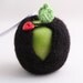Apple Jacket - Black with Red Heart Button