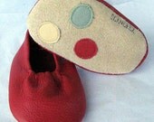 Red Baby Leather Dots Moks