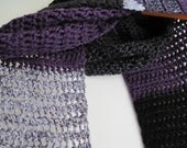 Tatterdemalion Moonrise Scarf in Purples, Greys, and Black