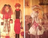 Vintage Pattern for Cloth Dowel Dolls 22" tall 1992 Uncut Simplicity Sew Glue